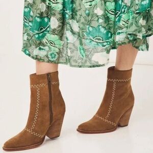 Spell Designs Zephyr ankle suede brown tan boots size 36